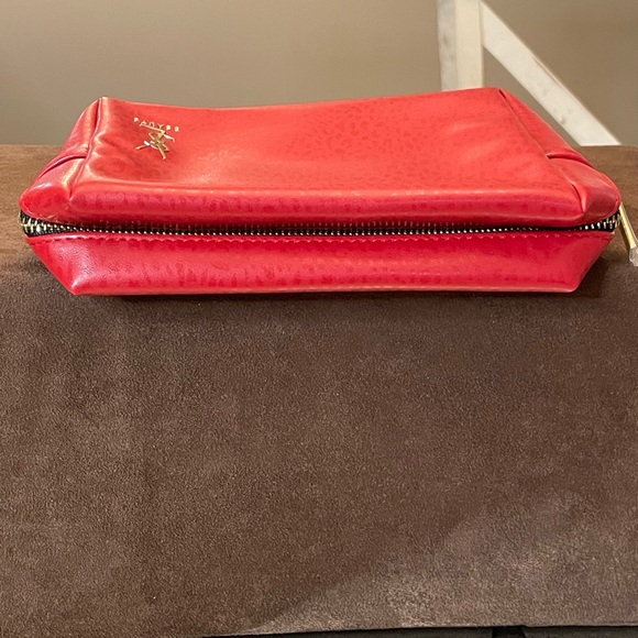 NIB Yves St. Laurent Beaute red cosmetic pouch - Picture 5 of 16